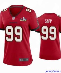 Stylish Warren Sapp Buccaneers Red Super Bowl Lv Game Jersey