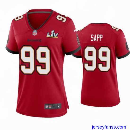 Stylish Warren Sapp Buccaneers Red Super Bowl Lv Game Jersey