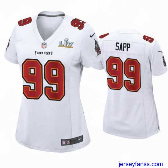 Fantastic Warren Sapp Buccaneers White Super Bowl Lv Game Fashion Jersey