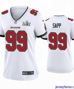 Premium Warren Sapp Buccaneers White Super Bowl Lv Game Jersey