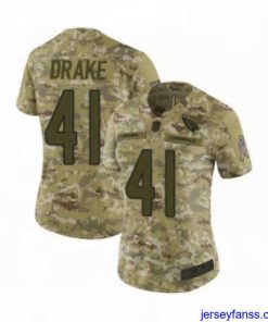 Impressive Women's Arizona Cardinals #41 Kenyan Drake Limited Camo 2018 Salute to Service Football Jersey