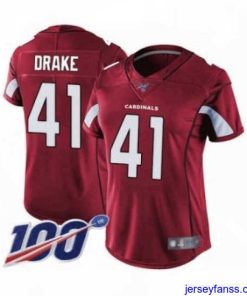 Fantastic Women's Arizona Cardinals #41 Kenyan Drake Red Team Color Vapor Untouchable Limited Player 100th Season Football Jersey