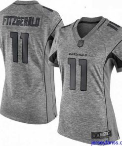 Gorgeous Womens Nike Arizona Cardinals 11 Larry Fitzgerald Limited Gray Gridiron NFL Jersey