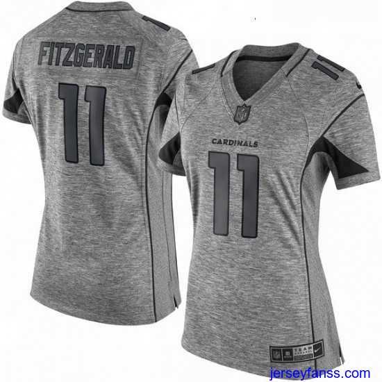 Gorgeous Womens Nike Arizona Cardinals 11 Larry Fitzgerald Limited Gray Gridiron NFL Jersey