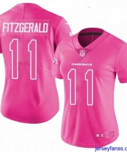 Impressive Womens Nike Arizona Cardinals 11 Larry Fitzgerald Limited Pink Rush Fashion NFL Jersey
