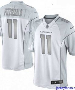 Fantastic Womens Nike Arizona Cardinals 11 Larry Fitzgerald Limited White Platinum NFL Jersey