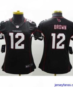 Gorgeous Women?￠a??a?￠s Nike Arizona Cardinals #12 John Brown Black Alternate Stitched NFL Limited Jersey