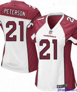 Stylish Womens Nike Arizona Cardinals 21 Patrick Peterson Game White NFL Jersey