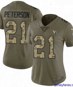 Impressive Womens Nike Arizona Cardinals 21 Patrick Peterson Limited OliveCamo 2017 Salute to Service NFL Jersey