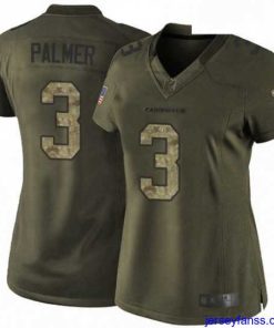 Exclusive Womens Nike Arizona Cardinals 3 Carson Palmer Elite Green Salute to Service NFL Jersey