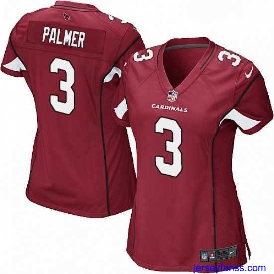 Stylish Womens Nike Arizona Cardinals 3 Carson Palmer Game Red Team Color NFL Jersey