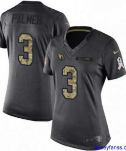 Fantastic Womens Nike Arizona Cardinals 3 Carson Palmer Limited Black 2016 Salute to Service NFL Jersey