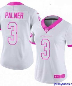 Premium Womens Nike Arizona Cardinals 3 Carson Palmer Limited WhitePink Rush Fashion NFL Jersey