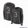 Amazing Womens Nike Arizona Cardinals 3 Josh Rosen Limited Black Salute to Service Therma Long Sleeve NFL Jersey