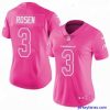 Premium Womens Nike Arizona Cardinals 3 Josh Rosen Limited Pink Rush Fashion NFL Jersey