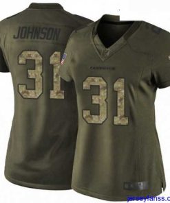 Amazing Womens Nike Arizona Cardinals 31 David Johnson Elite Green Salute to Service NFL Jersey
