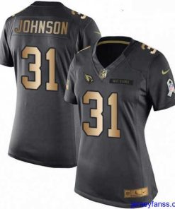 Amazing Womens Nike Arizona Cardinals 31 David Johnson Limited BlackGold Salute to Service NFL Jersey