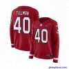 Outstanding Womens Nike Arizona Cardinals 40 Pat Tillman Limited Red Therma Long Sleeve NFL Jersey