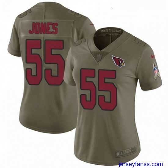 Gorgeous Womens Nike Arizona Cardinals 55 Chandler Jones Limited Olive 2017 Salute to Service NFL Jersey