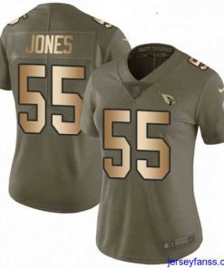 Amazing Womens Nike Arizona Cardinals 55 Chandler Jones Limited OliveGold 2017 Salute to Service NFL Jersey