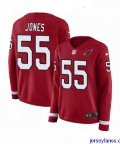 Gorgeous Womens Nike Arizona Cardinals 55 Chandler Jones Limited Red Therma Long Sleeve NFL Jersey