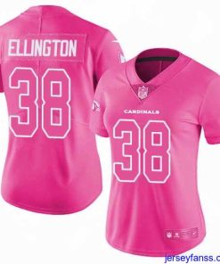 Exclusive Womens Nike Cardinals #38 Andre Ellington Pink  Stitched NFL Limited Rush Fashion Jersey