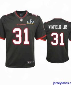 Impressive Antoine Winfield Jr. Buccaneers Pewter Super Bowl Lv Game Jersey