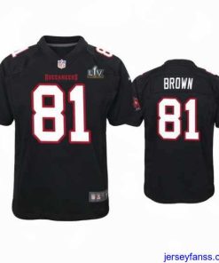 Exclusive Antonio Brown Buccaneers Black Super Bowl Lv Game Fashion Jersey