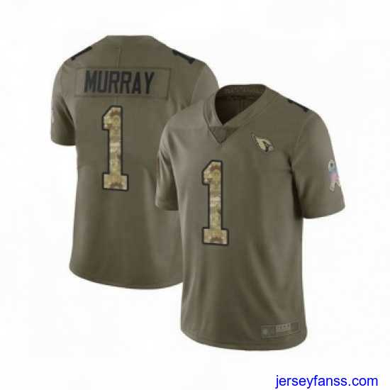 Outstanding Arizona Cardinals #1 Kyler Murray Limited Olive Camo 2017 Salute to Service NFL Jersey