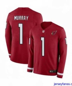 Fantastic Arizona Cardinals #1 Kyler Murray Limited Red Therma Long Sleeve NFL Jersey