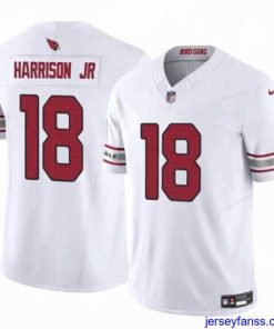 Gorgeous Arizona Cardinals 18 Marvin Harrison Jr White 2024 Draft F.U.S.E Vapor Untouchable Limited Stitched Football Jersey