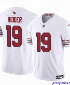 Premium Arizona Cardinals 19 Desmond Ridder White 2023 F.U.S.E Vapor Untouchable Limited Stitched Football Jersey