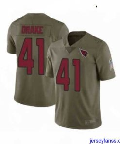 Gorgeous Arizona Cardinals #41 Kenyan Drake Limited Olive 2017 Salute to Service Football Jersey