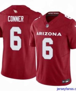 Outstanding Arizona Cardinals James Conner #6 Red 2024 F.U.S.E Vapor Untouchable Limited Stitched