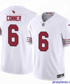 Outstanding Arizona Cardinals James Conner #6 White 2024 F.U.S.E Vapor Untouchable Limited Stitched