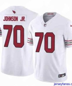 Premium Arizona Cardinals Paris Johnson #70 White 2024 F.U.S.E Vapor Untouchable Limited Stitched