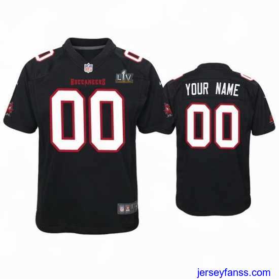 Amazing Custom Buccaneers Black Super Bowl Lv Game Fashion Jersey