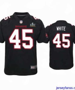 Amazing Devin White Buccaneers Black Super Bowl Lv Game Fashion Jersey