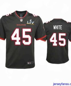 Amazing Devin White Buccaneers Pewter Super Bowl Lv Game Jersey