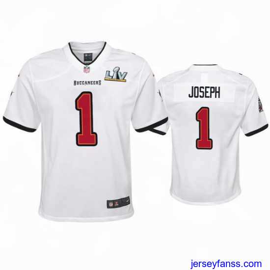 Stylish Greg Joseph Buccaneers White Super Bowl Lv Game Jersey