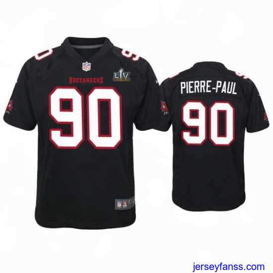Amazing Jason Pierre Paul Buccaneers Black Super Bowl Lv Game Fashion Jersey
