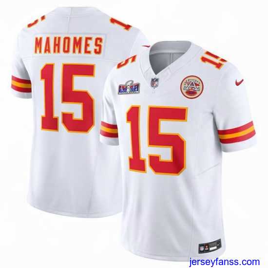 Stylish Kansas City Chiefs 15 Patrick Mahomes White 2023 F.U.S.E Vapor Untouchable Limited Stitched 2024 Super Bowl LVIII Jersey