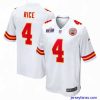 Amazing Kansas City Chiefs 4 Rashee Rice White 2023 F.U.S.E  Vapor Untouchable Limited Stitched 2024 Super Bowl LVIII Jersey