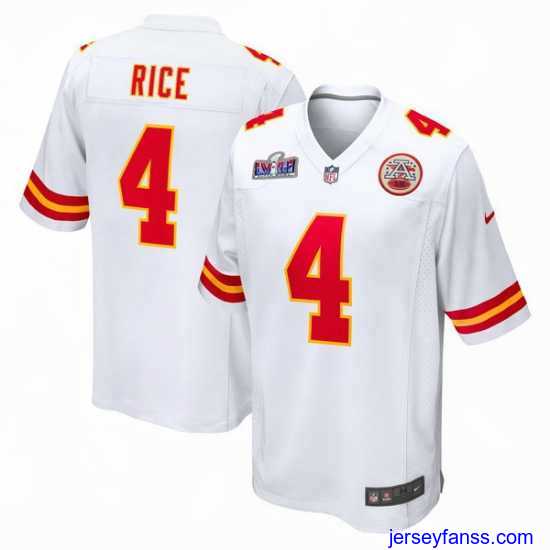 Amazing Kansas City Chiefs 4 Rashee Rice White 2023 F.U.S.E Vapor Untouchable Limited Stitched 2024 Super Bowl LVIII Jersey