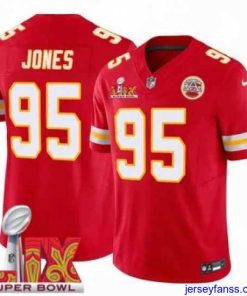 Premium Kansas City Chiefs Chris Jones #95 Red 2024 2025 Super Bowl LIX F.U.S.E Stitched Jersey