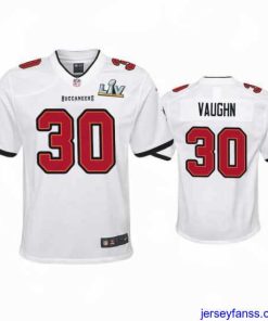 Exclusive Ke'Shawn Vaughn Buccaneers White Super Bowl Lv Game Jersey