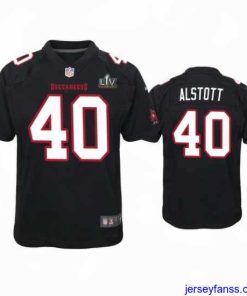 Exclusive Mike Alstott Buccaneers Black Super Bowl Lv Game Fashion Jersey