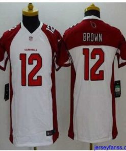 Outstanding New Cardinals #12 John Brown White Stitched NFL Limited Jersey