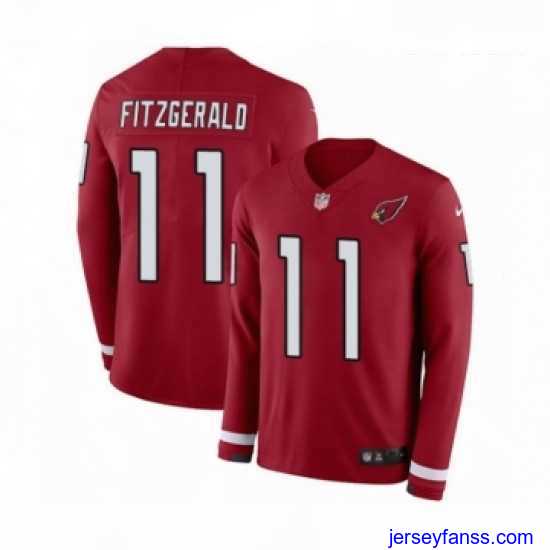 Fantastic Nike Arizona Cardinals 11 Larry Fitzgerald Limited Red Therma Long Sleeve NFL Jersey