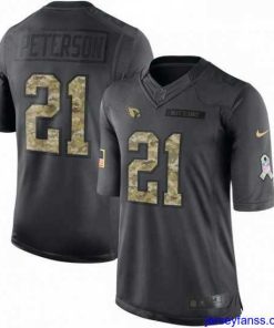 Gorgeous Nike Arizona Cardinals 21 Patrick Peterson Limited Black 2016 Salute to Service NFL Jersey